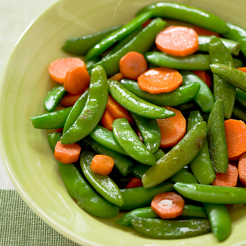 Glazed Sugar Snap Peas and Carrots